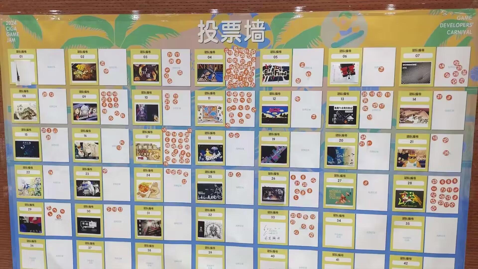 当时的投票墙